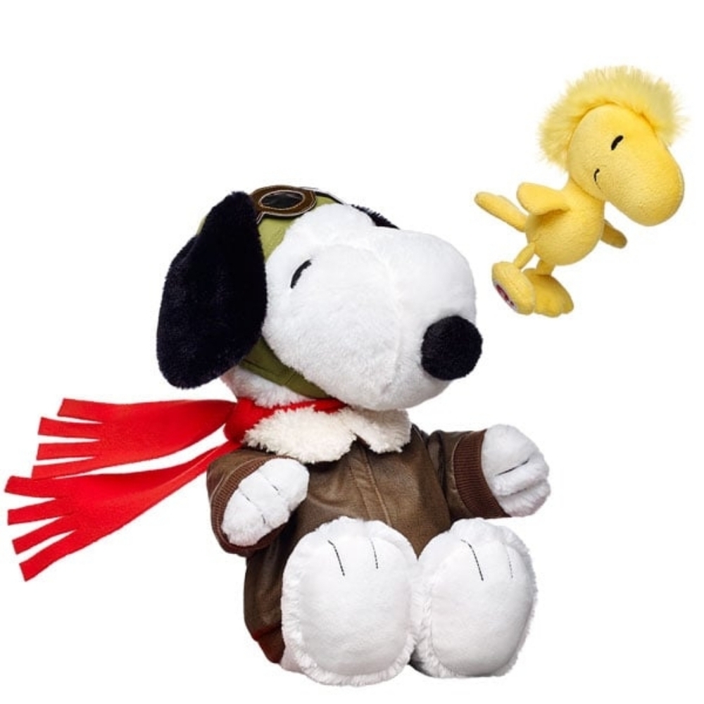 Build-A-Bear Snoopy Flying Ace Plush with Woodstock